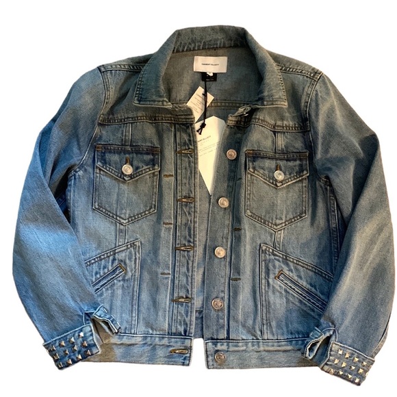 New CURRENT ELLIOTT The Turnt Boulder Jacket Blue size 1 and 2/XS & S - Picture 6 of 14